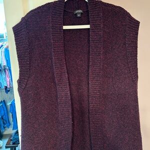 J. Jill Burgundy Sweater Cardigan